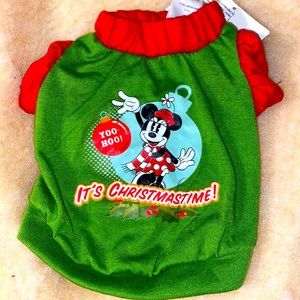 NEW Disney Minnie Mouse t shirt it’s Christmas dog